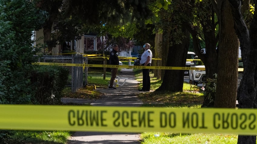 Crime scene in Rochester, New York.