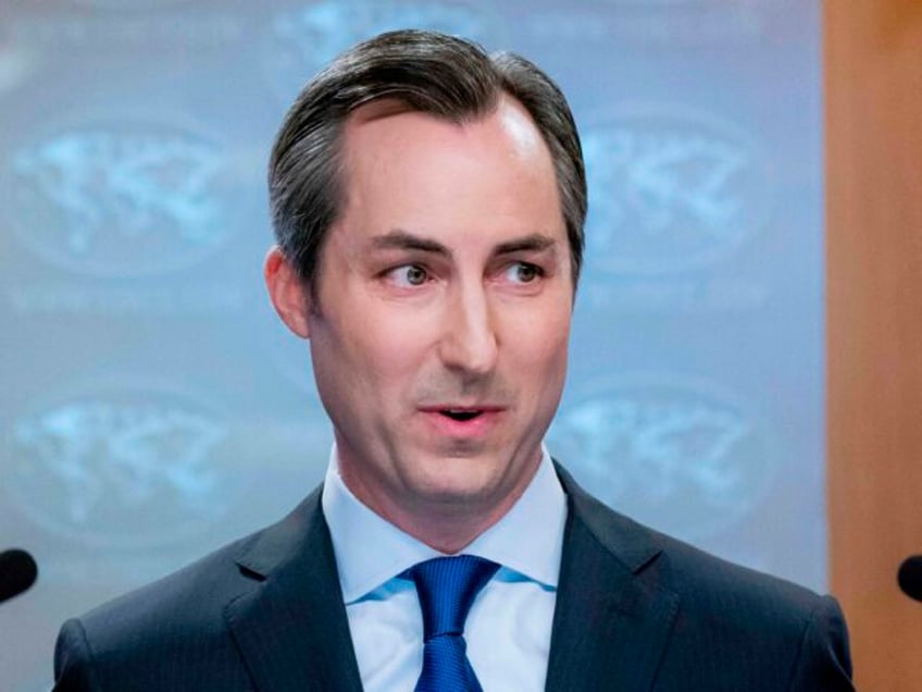 FILE - State Department spokesperson Matthew Miller during a news briefing at the State De