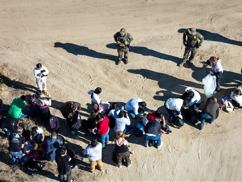 JACUMBA HOT SPRINGS, CALIFORNIA - SEPTEMBER 22: From an aerial view U.S. Border Patrol age