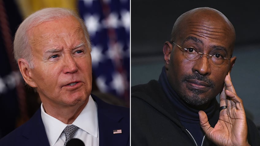 Joe Biden Van Jones split image