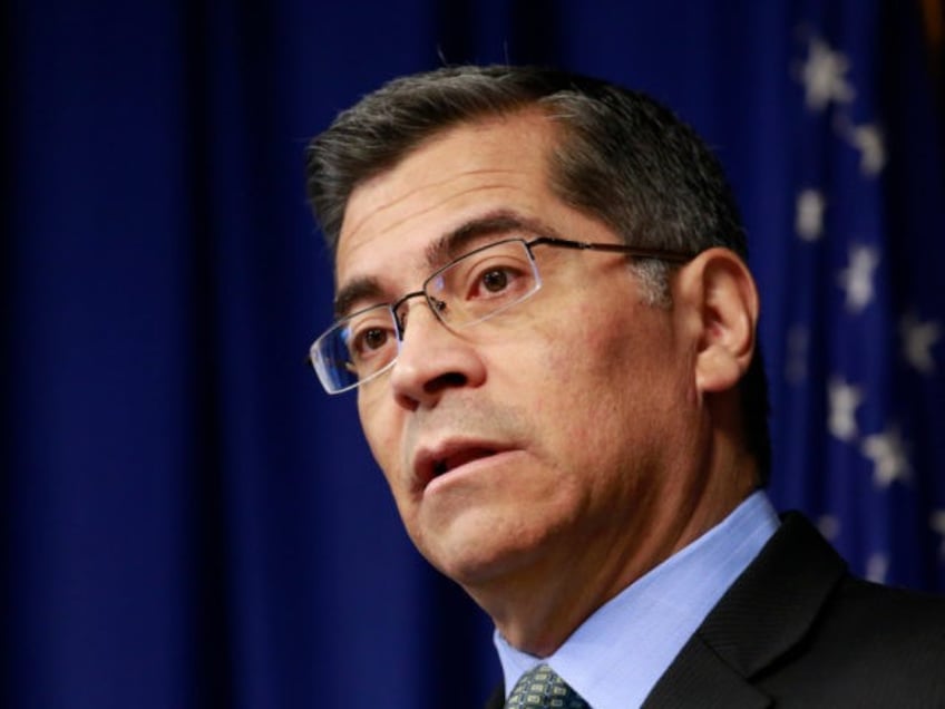 In this Feb. 20, 2018, file photo, California Attorney General Xavier Becerra speaks at a