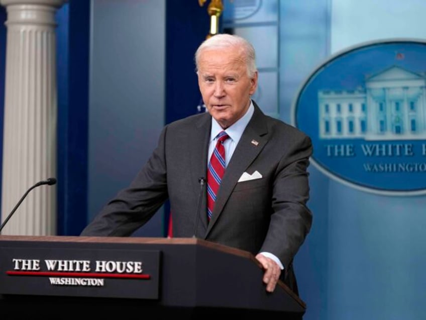 President Joe Biden speaks to the media in the White House press room, Friday, Oct. 4, 202