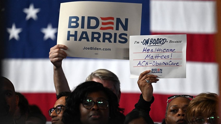 Supporters of US President Joe Biden