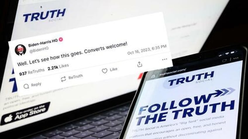 biden joins truth social immediately gets pummelled into oblivion