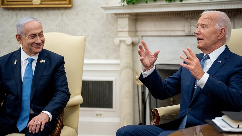 Biden with Netanyahu in the Oval Office