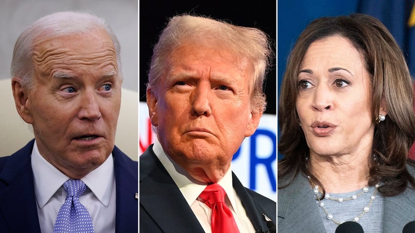 Joe Biden, Donald Trump. Kamala Harris