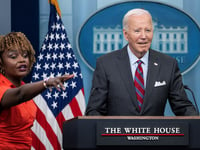 Biden makes surprise appearance at White House briefing, says he may ask for more Helene response money