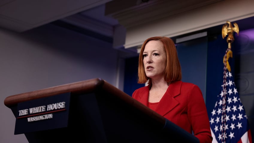 White House Press Secretary Jen Psaki speaks during a daily news briefing at the James S. Brady Press Briefing Room of the White House on Dec. 2, 2021, in Washington, D.C.