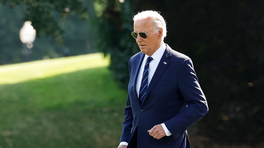 President Biden departs the White House on July 15, 2024, in Washington, D.C.