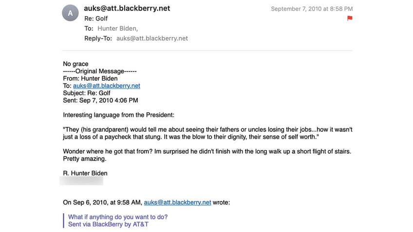 biden ripped obama as having no grace in 2010 email after hunter suggested plagiarism