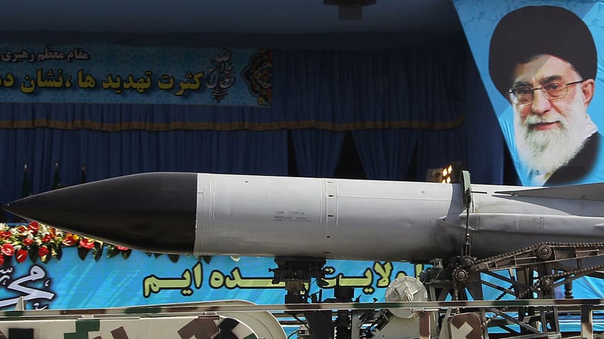 Missile in Iran military parade