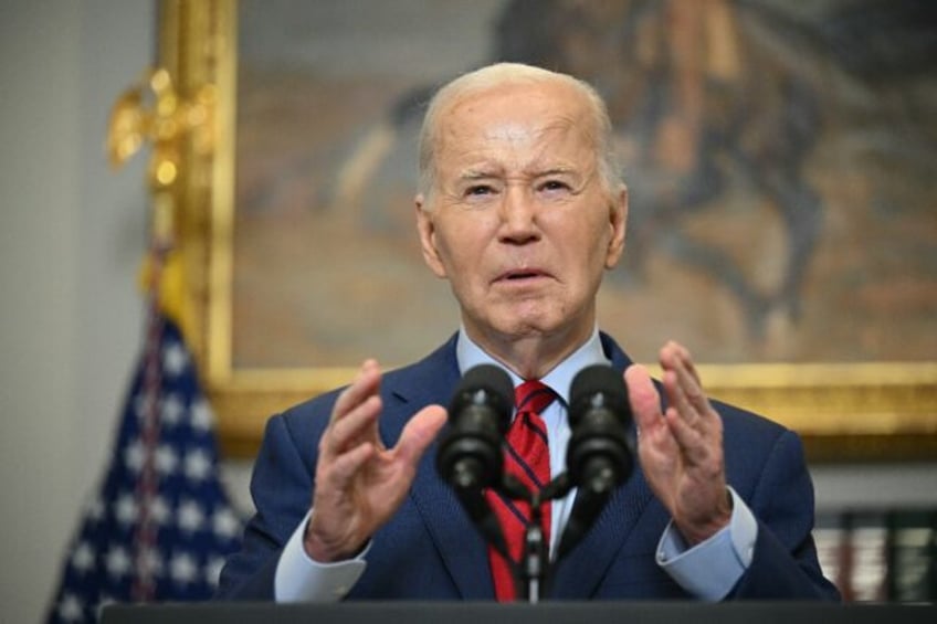 US President Joe Biden speaks about the protests over Israel's war against Hamas in Gaza t