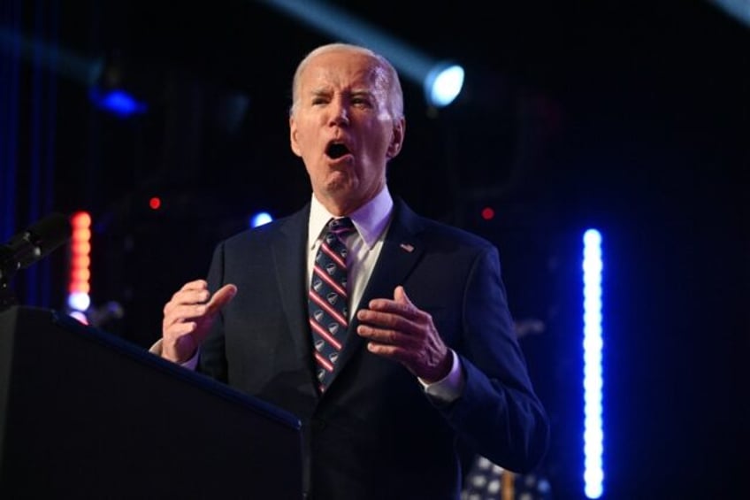 US President Joe Biden speaks at Montgomery County Community College in Blue Bell, Pennsylvania, on January 5, 2024