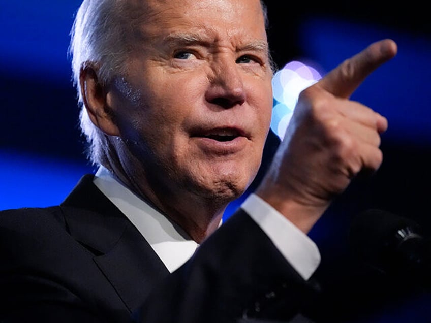 President Joe Biden speaks during a United Auto Workers' political convention, Wednes