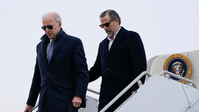 Hunter Biden behind President Biden leaving Air Force One