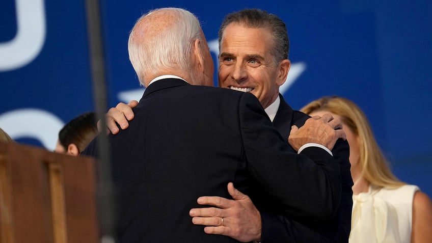 Joe and Hunter Biden embrace