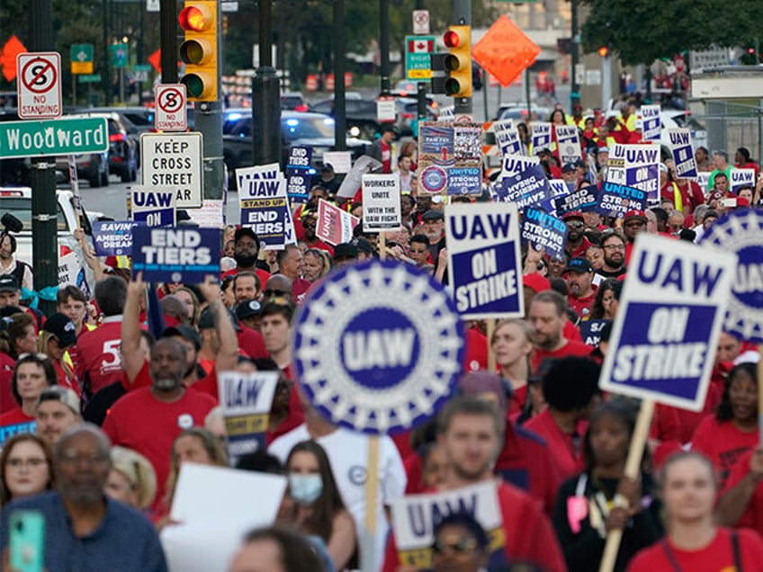 bidenflation labor market chaos uaw walks off job at fords largest plant