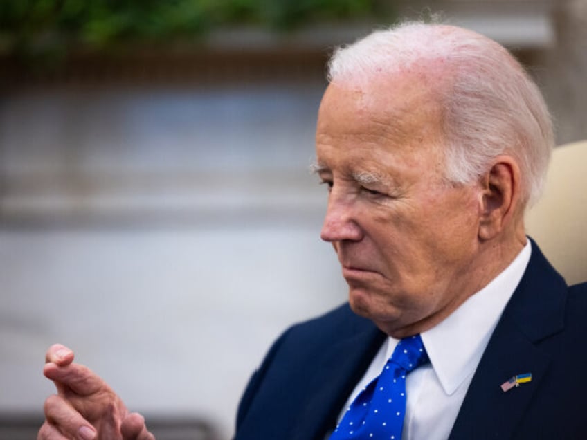 US President Joe Biden during a meeting with Olaf Scholz, Germany's chancellor, not pictur