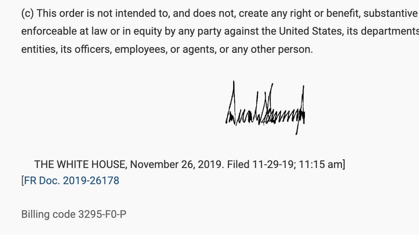 Trump signature 2019