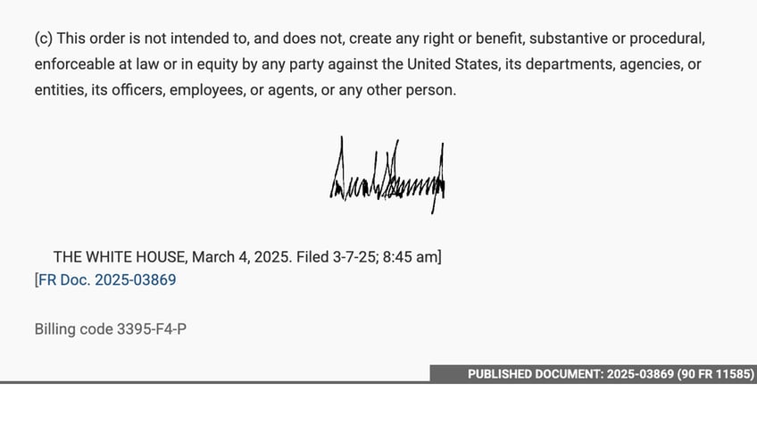 Trump signature 2025