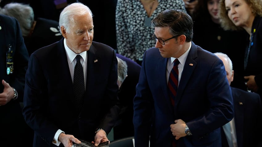 Biden and Johnson at Holocaust Remembrance ceremony