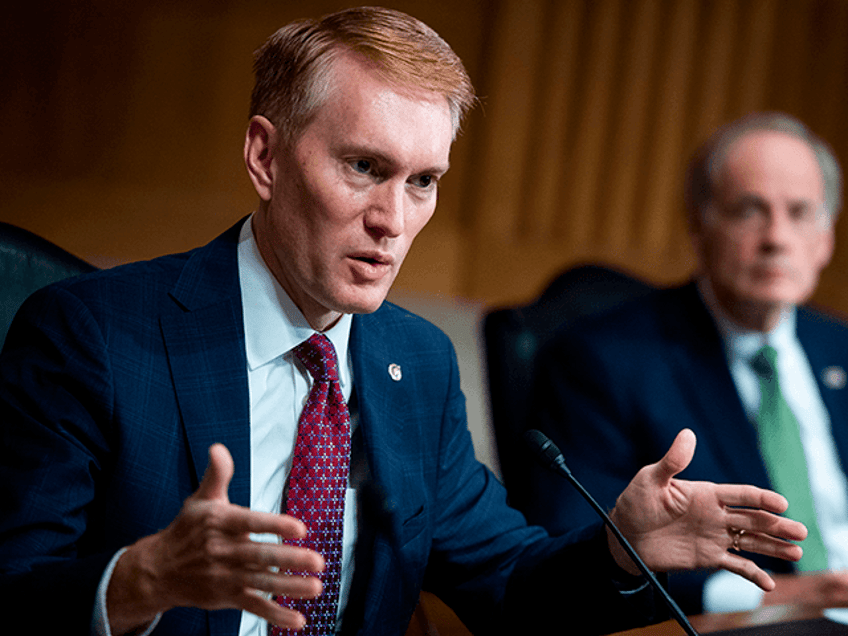 Asylum - Sen. James Lankford, R-OK, directs a question to Mark A. Morgan, acting commissioner of the US Customs and Border Protection, during the Senate Homeland Security and Governmental Affairs hearing titled "CBP Oversight: Examining the Evolving Challenges Facing the Agency", in the Dirksen Senate Office Building on June 25, 2020 in Washington,DC. (Photo by Tom Williams / POOL / AFP) (Photo by TOM WILLIAMS/POOL/AFP via Getty Images)