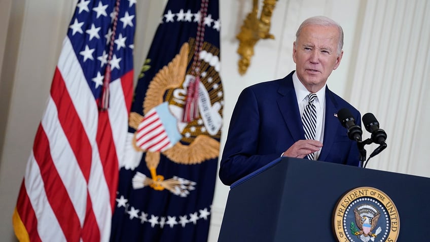 Biden at White House lectern