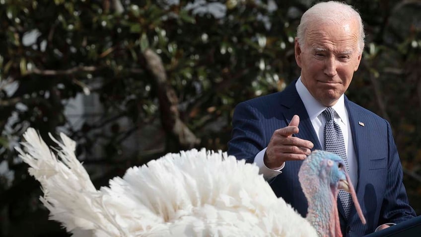 bidens thanksgiving call for end to partisan rancor takes heat after campaign blasts crazy maga nonsense