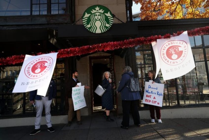 big starbucks promotion roiled by union walkout of thousands