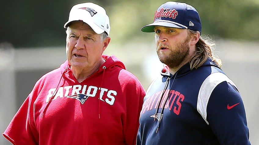 Steve and Bill Belichick in Foxborough