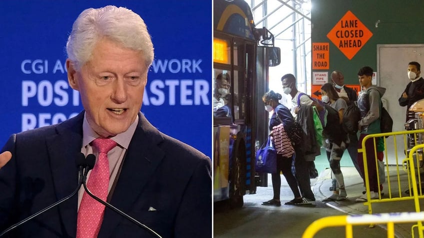 bill clinton calls for migrants to begin working paying taxes and paying their way in new york city