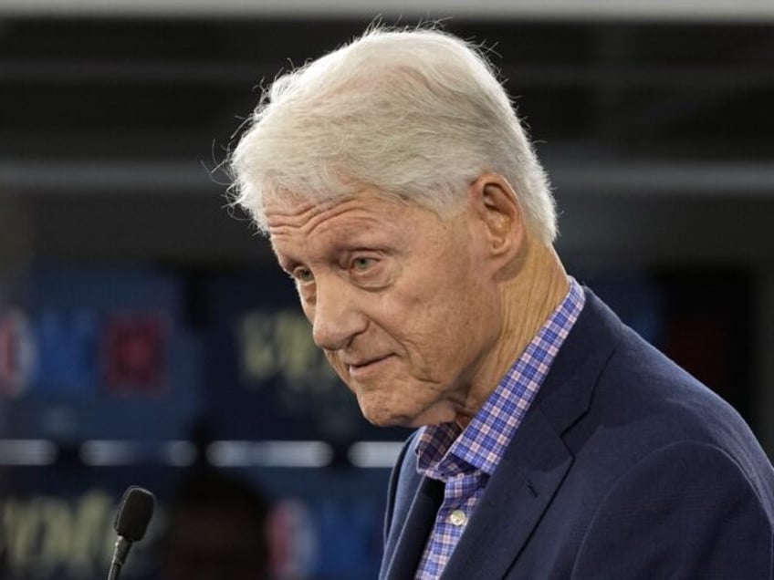 Former President Bill Clinton speaks at a campaign rally in Durham, N.C., Thursday, Oct. 1