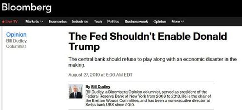 bill dudley who urged powell to hike rates in 2019 to crush trump flip flops demands immedate rate cut