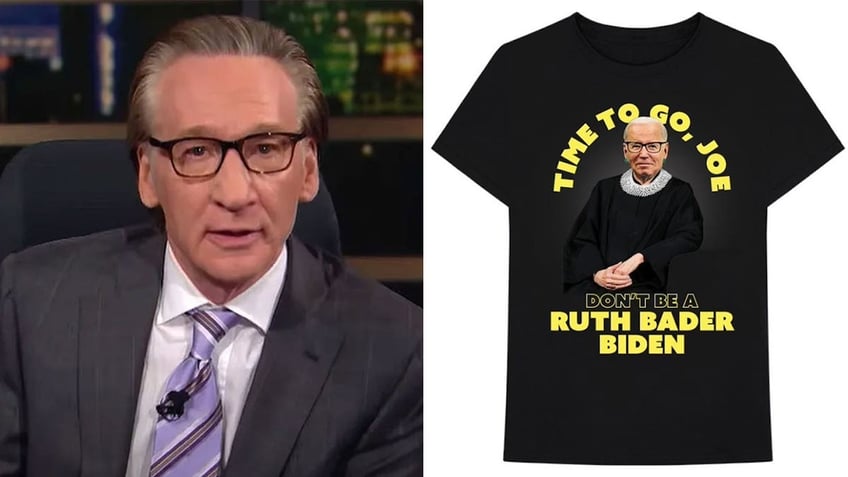 bill maher promotes ruth bader biden merch amid push to bench biden doesnt know when to quit
