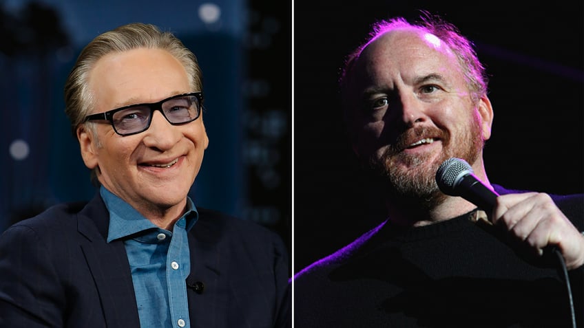 Bill Maher and Louis C.K. split image