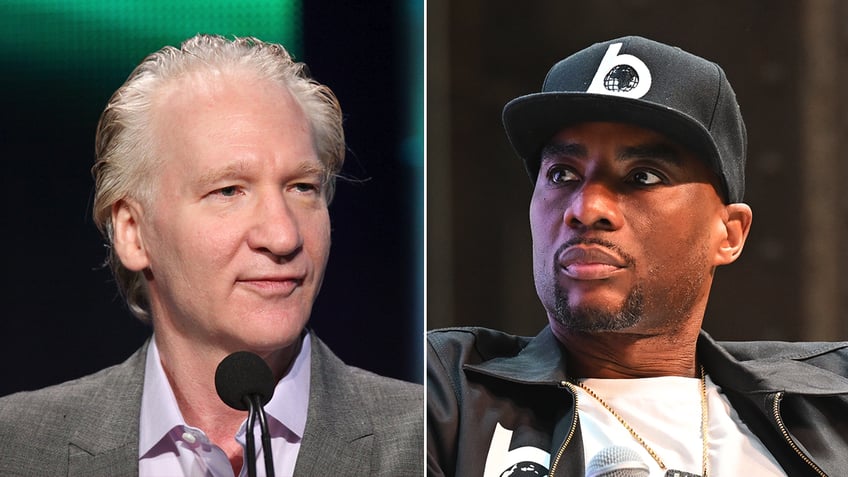 Bill Maher and Charlamagne tha God split image