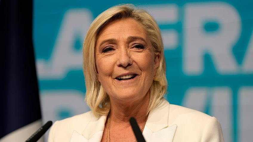 Marine Le Pen delivers speech