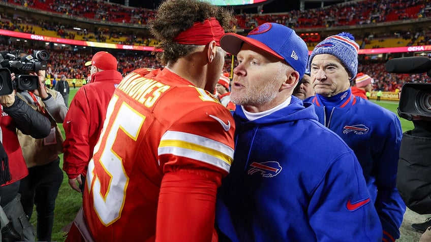 Sean McDermott and Patrick Mahomes