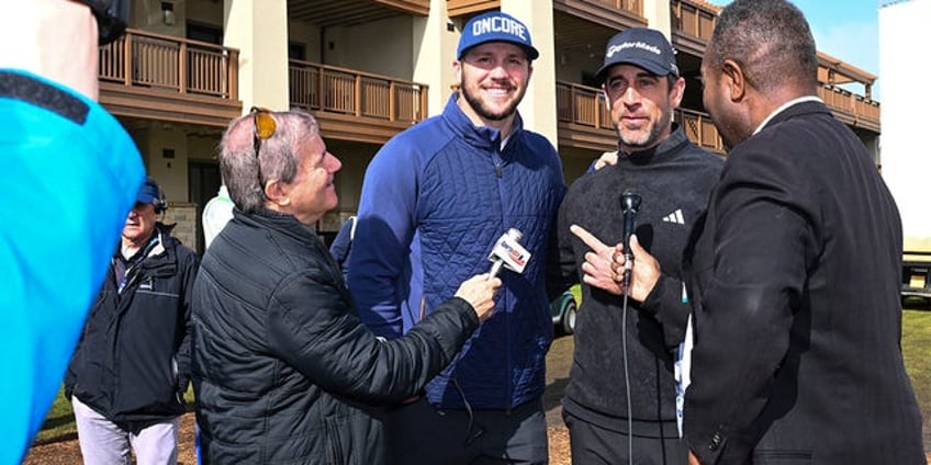 bills josh allen has fun with aaron rodgers win at pebble beach pro am says he sandbagged the world