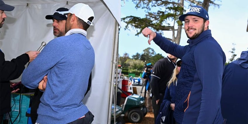 bills josh allen has fun with aaron rodgers win at pebble beach pro am says he sandbagged the world