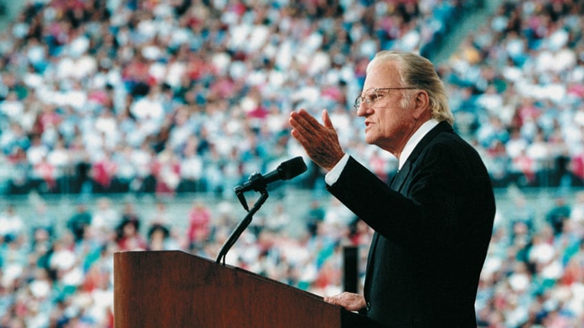 Billy Graham preaching