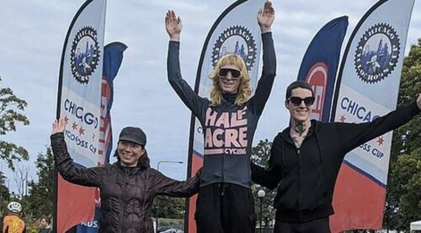 biological men take gold silver at chicago womens cycle races