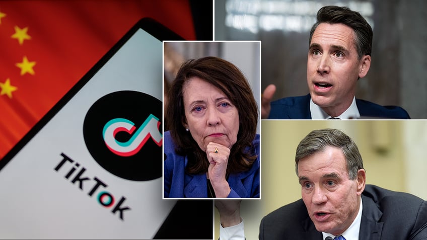 Sens. Maria Cantwell, Josh Hawley, Mark Warner