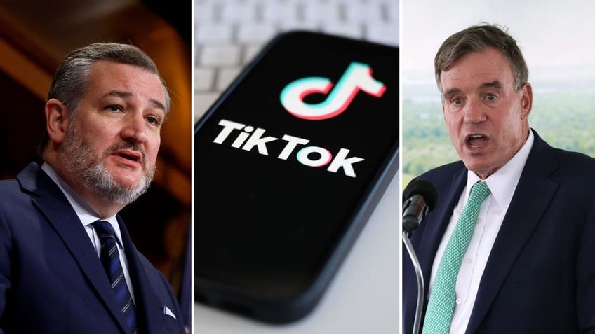 Ted Cruz, Mark Warner, Tiktok logo