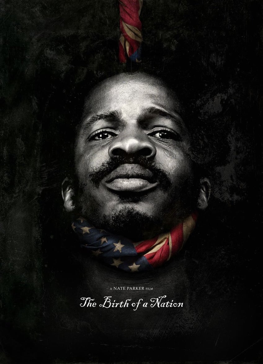 birth of a nation poster features nate parker in american flag noose
