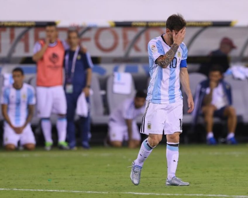 Lionel Messi missed a penalty in Argentina's shoot-out defeat to Chile in the 2016 Copa Am