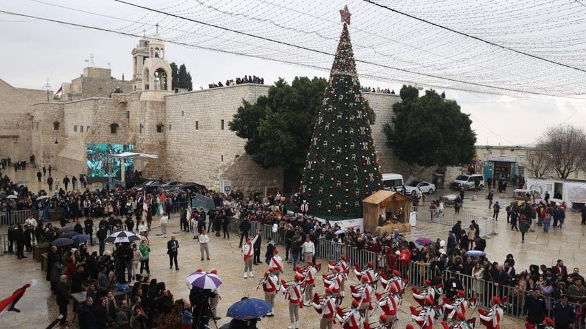 birthplace of jesus dismantling all christmas decorations in solidarity with our people in gaza