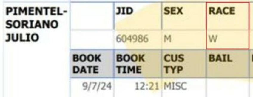 black illegal immigrant who stabbed family of four to death labeled as white in monroe county jail roster