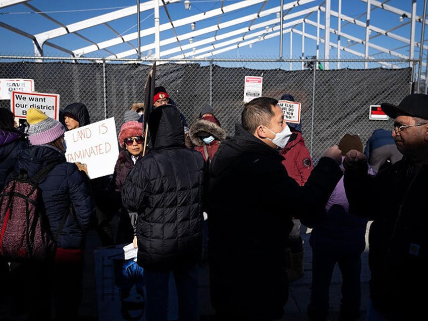 black residents sue chicago mayor brandon johnson over migrant tent city state halts construction over toxic chemicals in soil