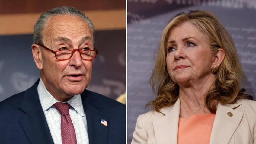 blackburn blames schumer for looming government shutdown ahead of senate return